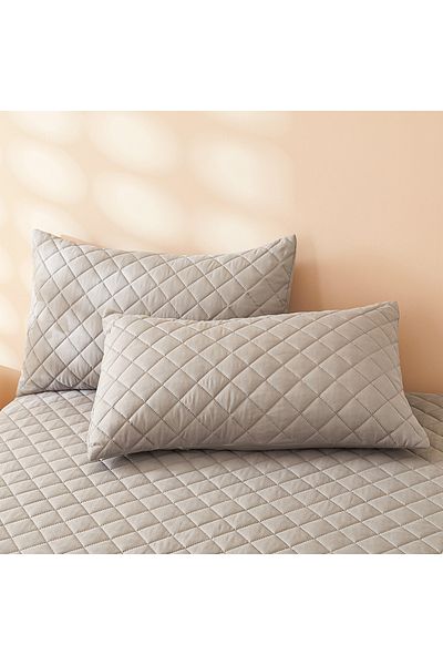 Choice 50x75cm(20x30in) Light Grey 2pcs Waterproof Throw Pillowcases Envelope Soft Breathable Pillow Covers