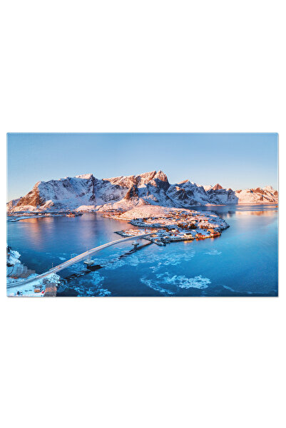 StoryGift Romania Tablou Canvas Peisaj Natural Aerial Cu Munte, Lac Si Stanci Aerian, Calatorie, Natura, Vara, Pe