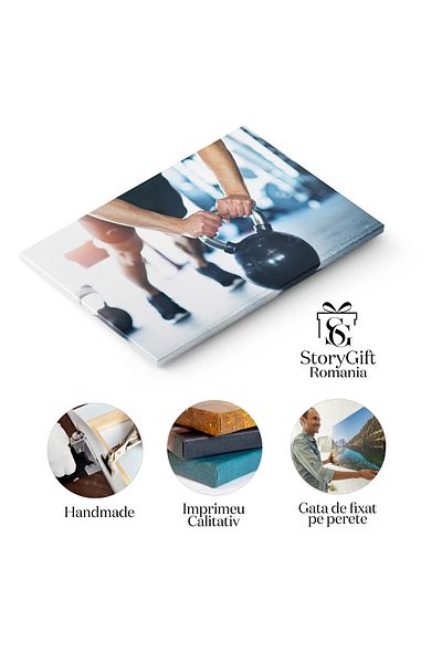 StoryGift Romania Tablou Canvas: Forta Si Vointa - Antrenament Muscular