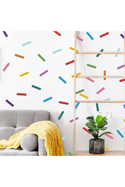 Choice MULTI 1PC Colorful Strip Wall Stickers Beautify And Decorate The Livin...
