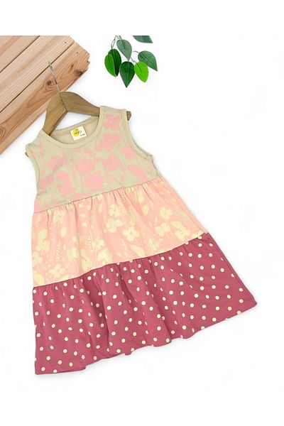 voyyo kids baby ROCHIE DE VARĂ DE VARĂ CU FLOARE IMPRIMATĂ 4-5-6-7-8 ANI ZILNIC DE BUMBAC PIELE