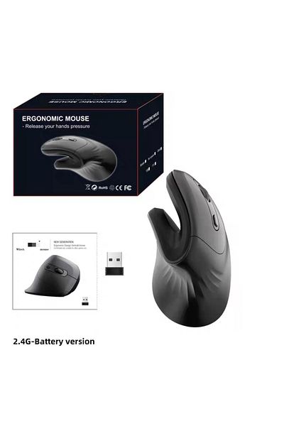 Choice U2 Warvank U2 Vertical Wireless Mouse Ergonomic Optical Comfortable Silent Office Mouse DPI Adjustab