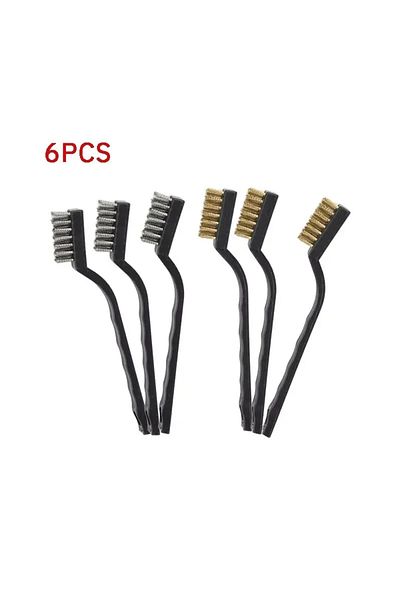 Choice 6PCS 6/12 Pcs Industrial Mini Wire Brushes, Stainless Steel & Copper Bristles for Hard Dirt Cleaning