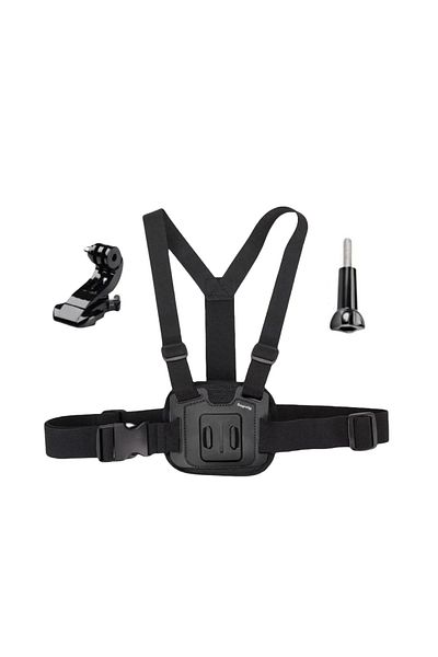 NEELU black color New Design Adjustable Chest Mount Harness Strap For GoPro Hero 12 11 10 9 8 SJCAM Insta3