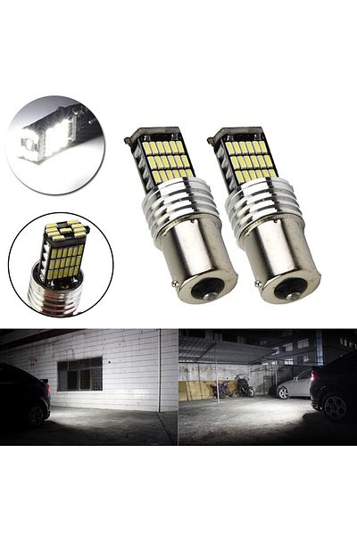 Choice 2Pcs 12V LED Reversing Light Fog Light Turn Signal Lamp P21W LED Bulb BA15S 1156 7506 Xenon White...