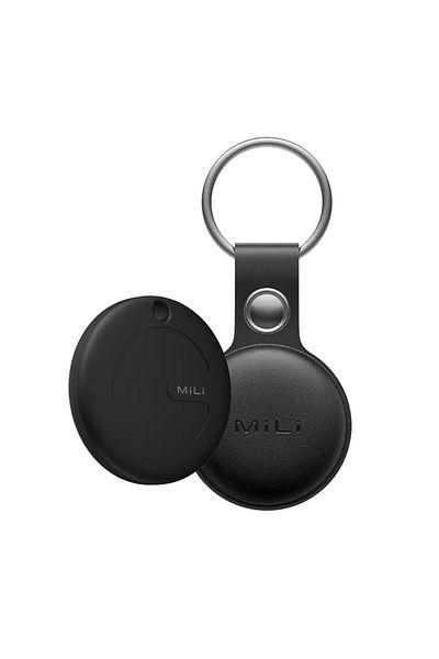 DIXSG Black Leather Case MiLi Smart GPS Tracker Mitag Bluetooth Locator Anti-Lost Device Mobile Keys Pet E