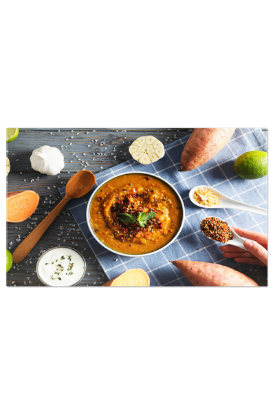 StoryGift Romania Tablou Canvas Piure Cremos De Cartofi Dulci Un Preparat Reconfortant Si Sanatos, O Explozie De