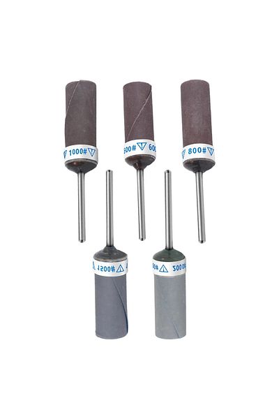 Choice 5pcs 5pcs Sandpaper Stick Grinding Head P800-P2000 Sanding Paper Rod Grinding Head For Mirror Polish
