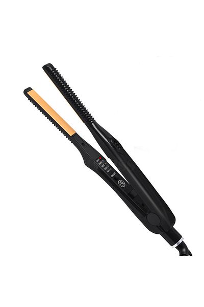 Choice EU black Professional Ceramic Flat Iron 2 in 1 Hair Straightener Short Hair Fluffy Pencil Hair Curle
