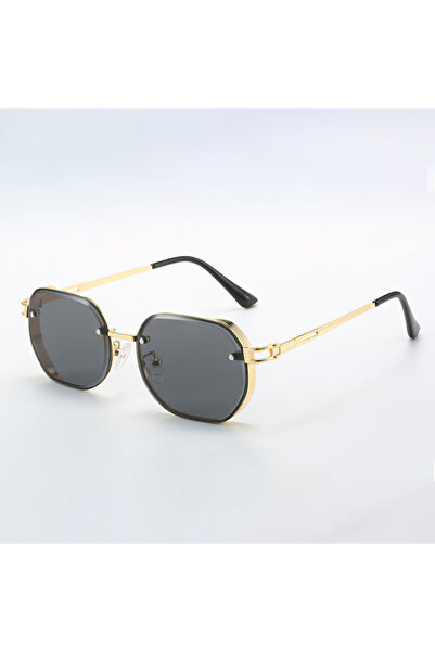 Choice Black 2025 New in Sunglasses for Women Black Frame Gold Border Decorat...