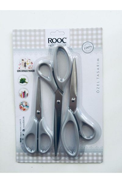 Rooc مقص جميل وأنيق متعدد الأغراض 3'li / أخضر-MKS9