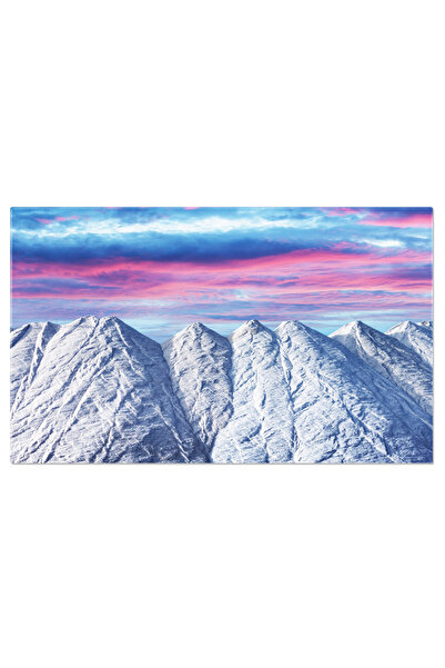 StoryGift Romania Tablou Canvas Mare Stiva De Sare La Apusul Violet, Sare, Apus, Peisaj 2422