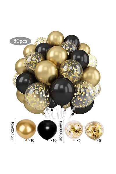Choice Other QQ465-2 30Pcs 1012 Inch White And Golden Balloons Pearl White Balloons Golden Confetti Balloon