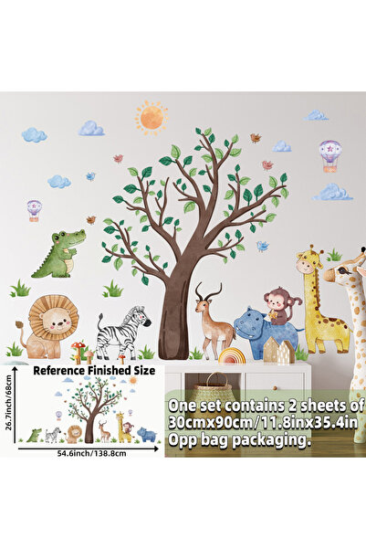 Choice ملصقات جدارية لحيوانات الغابة، رحلات السفاري، حيوانات الغابة، ملصقات ج...