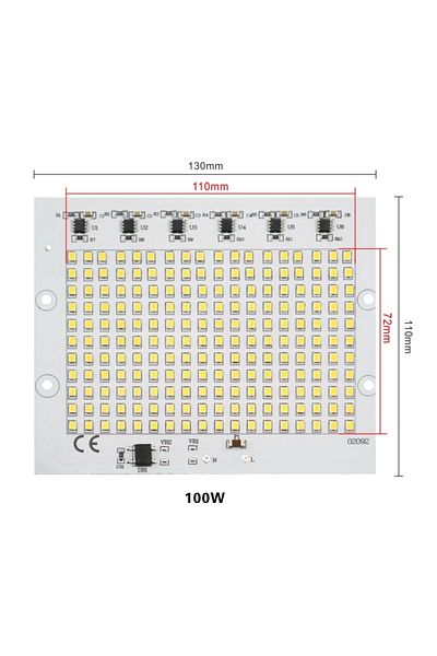 DSELCHUN Cold white 100W 10W 20W 30W 50W 100W LED Chip SMD 2835 Flood Light Beads AC 220V-240V Led Floodlight