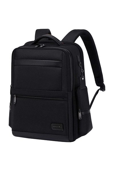 JOLAR. Unisex business backpack, separate compartment for 15.6 inch laptop, with USB TYPE-C port, JOLAR.