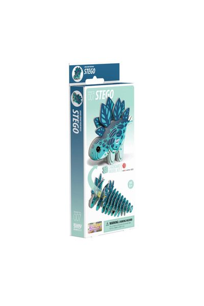 Eugy أحجية ستيجوسورس ثلاثية الأبعاد - لعبة ديناصور قابلة للبناء للأطفال، نموذ...