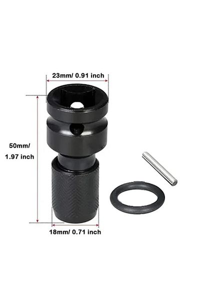 DUTRIEUX Set Spanner Drive Converter Quick Release Tools 1/2 Inch Square To 1/4 Inch Hex Ratchet Socket Impac