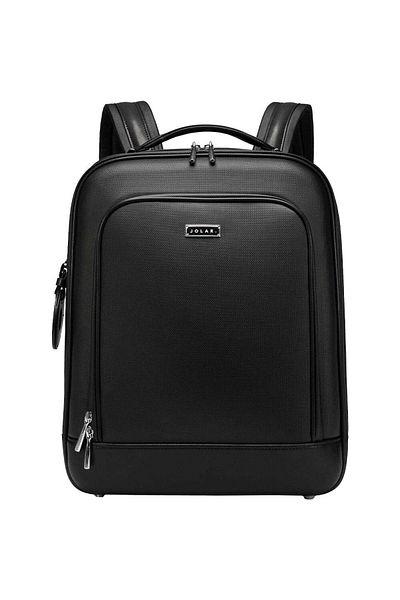 JOLAR. Business Backpack With 15.6" Laptop Compartment, Water-resistant Microfiber, Soft Back