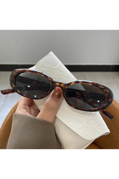 Choice Brown Sun Glasses Women Oval Sunglasses Retro Style Glasses Outdoor Le...