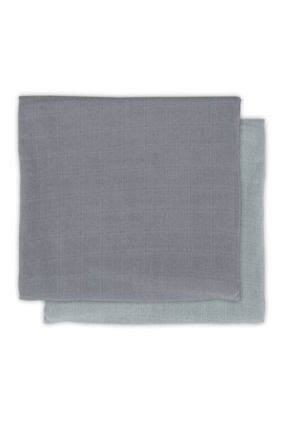 Jollein Set 2 scutece hidrofile, Jollein Bamboo, 115x115 cm, fibra de bambus, gri