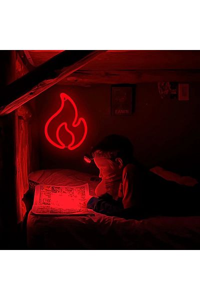 COOYA LED Lights, Flame Neon, USB Powered, Wall Decoration, Suitable for Party, Bar, Birthday Decoration