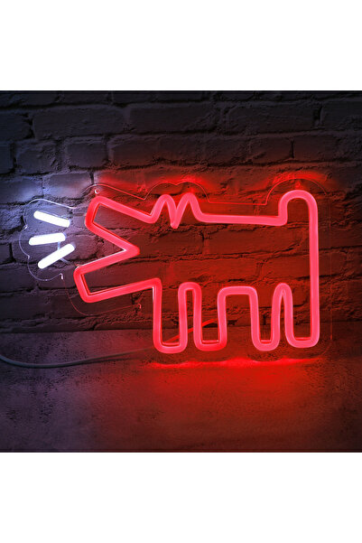 Choice لافتة نيون LED حمراء اللون عليها صورة جرو ينبح، ديكور متجر الحيوانات ا...