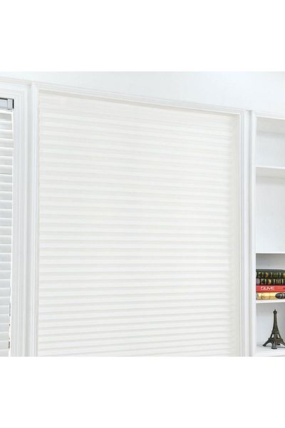 Choice 60x150CM White Simple Pleated Window Shades Self-Adhesive Non-Woven Semi-Shading Blinds Curtains Liv