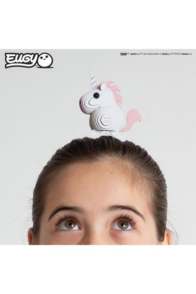 Eugy 3D Unicorn Puzzle – Fantasy Puzzle Toy for Kids, Eco-Friendly Cardboard Model