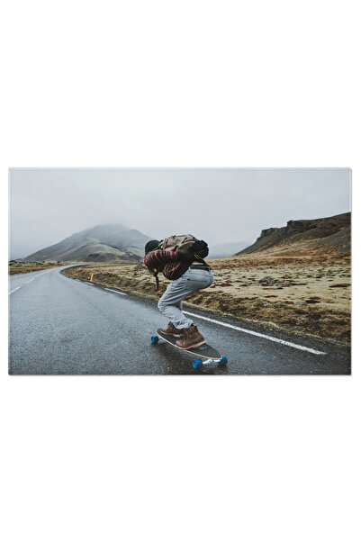 StoryGift Romania Tablou Canvas Skateboarding Pe Aleile Plajei Din Norvegia, ...