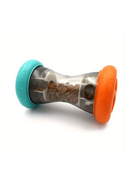 Choice orange 1pc Interactive Dumbbell Design Dog Toys Leaking Food Toy For Dog Slow Feeder Chew Toy Puzzle