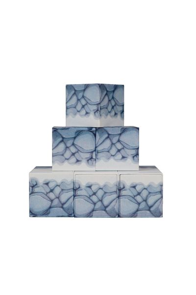 Megacraft Magnetic Blocks Snowy Ice Pattern Block