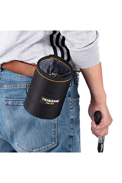 Choice Black TKIGZNW Tool Pouch Nails Screws Bag with Belt Clip Black