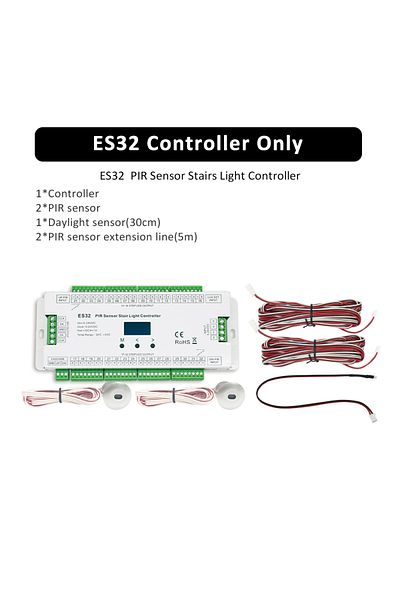 MJJC ES32 Controller Only PIR Motion Sensor Light Controller ES32 12V 24V Single Color RGB Pixel Flex 5M