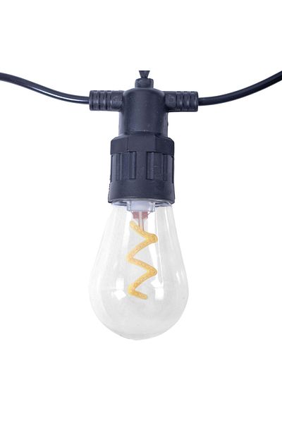 Naimeed Company Șir decorativ luminos cu energie solară, interconectabil, D6116, 5 m, 10 becuri LED, lumină albă rece
