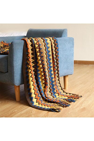 DUTRIEUX بطانية محبوكة يدويًا مصنوعة من الأكريليك بنسبة 100%، مقاس 127×180 سم...