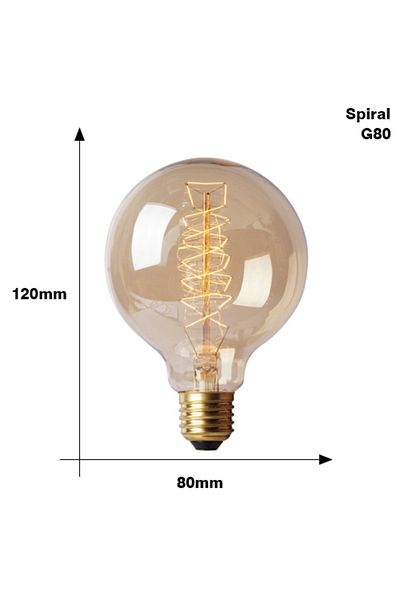 YNL Dimmable 220V G80 Spirai Retro Edison Bulb E27 220V 110V 40W ST64 G80 G95 T10 T45 Dimmable Ampoule V