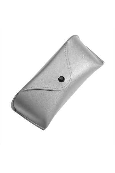 Choice silvery Summer Glasses Box Solid Color High-end Pu Leather Sunglasses Myopia Glasses Pressure Resist
