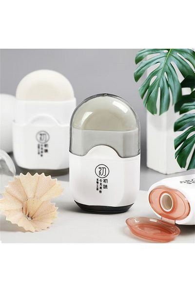 Choice 1pc random color 1pc Random Multifunctional Creative Eraser 2-in-1 Pencil Sharpener with Protective