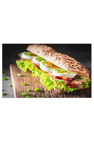 StoryGift Romania Tablou Canvas Sandvis Delicios Si Facut In Casa Cu Salata, ...