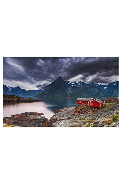 StoryGift Romania Tablou Canvas: Satul Pescarilor In Insulele Lofoten - Peisa...