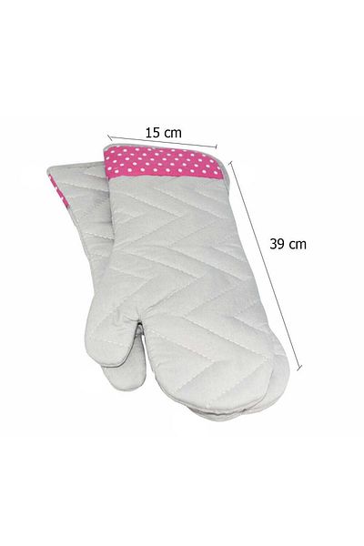 Happy family 2-Piece Heat Resistant Kitchen Gloves Set