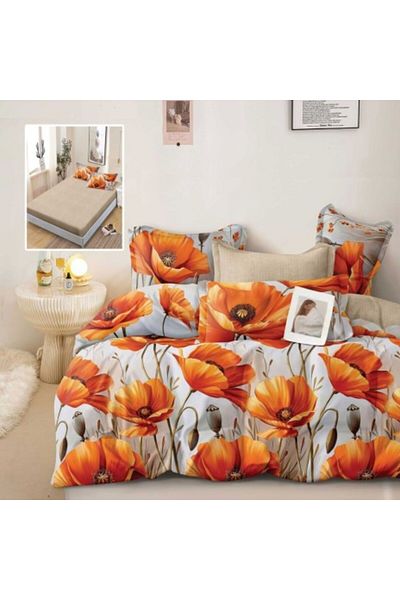 Pucioasa Double Bedding Set - Multicolor - Cotton–Polyester