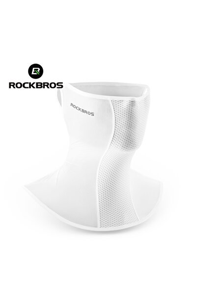 ROCKBROS L WB025 وشاح دراجة صيفي أبيض من الحرير الجليدي للحماية من الشمس وقنا...