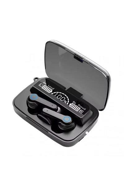 Choice black Original M19 Wireless Bluetooth Headset with Mic LED Display Earbuds for iPhone Xiaomi TWS Ear