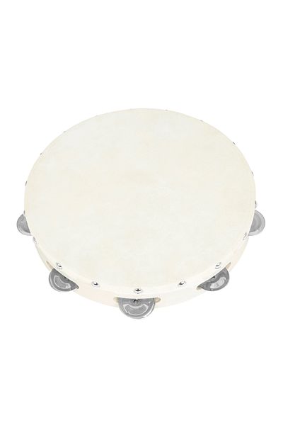 IRIN 8 Inch IRIN 8/10inch Tambourine Orff Sheepskin Drum Wood Tambour Panderos Bell Jingles Percussion Mu