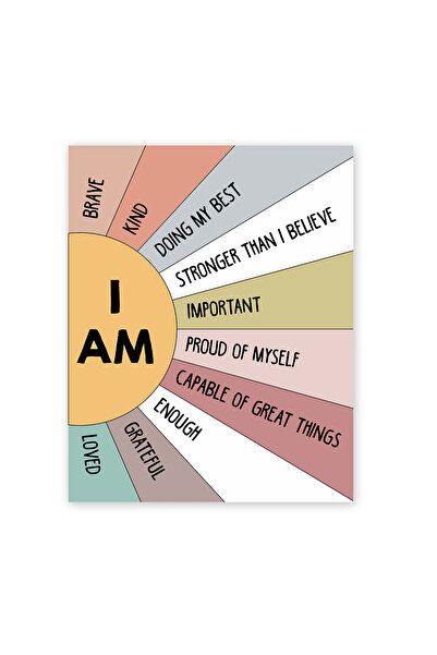 Choice ملصق حائط بوهو تعليمي ملون بعبارات إيجابية وتأكيدية مقاس 40×60 سم بدون...