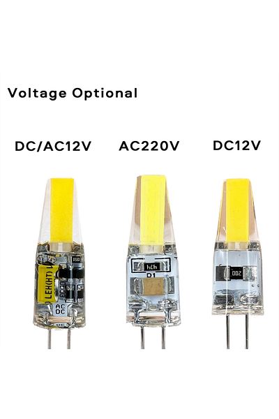 Choice Cool White DC12V 10Pcs/Pack Dimmable Mini G4 LED COB Lamp 6W Bulb AC DC 12V 220V Candle Lights Repla