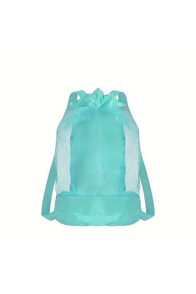 Choice shoulders are blue Beach storage bag,Large capacity net multifunctional travel backpack,sundries toy