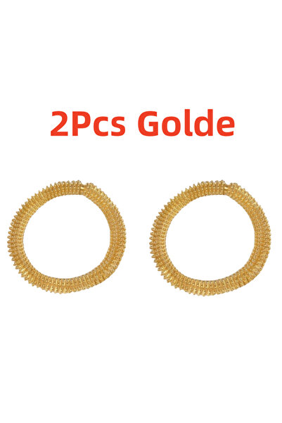 Choice 2 قطعة من الفولاذ الزنبركي الذهبي، خاتم سوار، زخرفة خط الطول، نشاط الر...